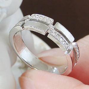 指輪 プラチナ リング ダイヤモンド レディース メンズ ペアリング 記念日 結婚 CAR-0230の画像