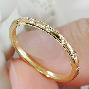 フルエタニティリング 普段使い 指輪 ダイヤ ドット 18金 40代 50代