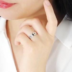 Pt900 リング フラワーリング 連なった ブラックダイヤ 指輪 プラチナ９００ CAR-0251の画像