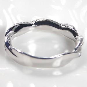pt900 ダイヤモンド リング 0.20ct H-SIクラス Pt900 ウェーブ カーブ エタニティの画像