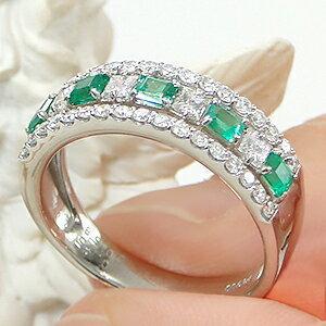 指輪 エタニティリング エメラルド リング プラチナリング