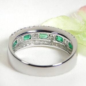 指輪 エタニティリング エメラルド リング プラチナリング