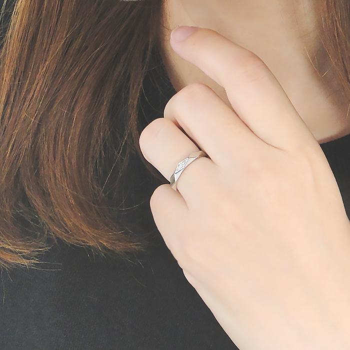 プラチナリング ダイヤモンド 結婚指輪 マリッジ ペア レディース CAR-0324の画像