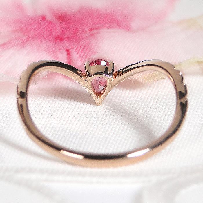 サファイア リング 18金 パパラチアサファイア ピンクゴールド GGSJソーティング付 CAR-0364の画像