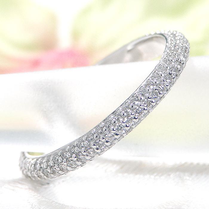 Pt950 ダイヤモンド パヴェ フルエタニティリング 送料無料 プラチナ