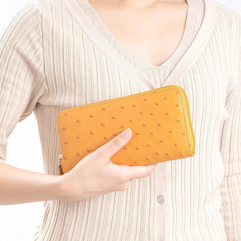 松屋銀座外商部特選 オーストリッチ フルポイント長財布 5色展開 : JCC 