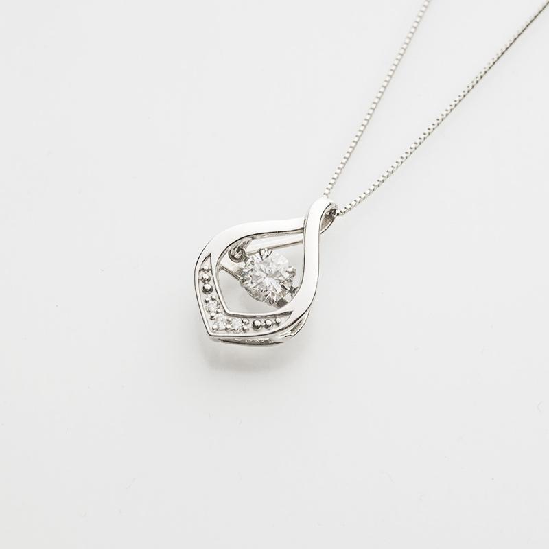松屋銀座特選 Dカラー ダンシングダイヤネックレス 0.4ct : JCC 