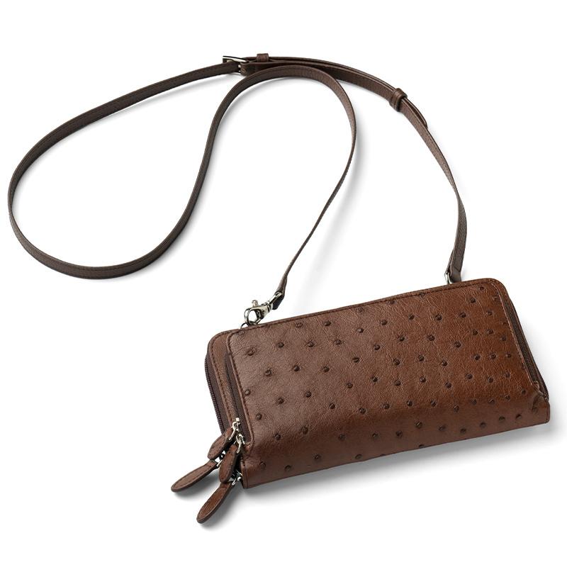 松屋銀座外商部特選 オーストリッチフルポイント多機能ポシェット