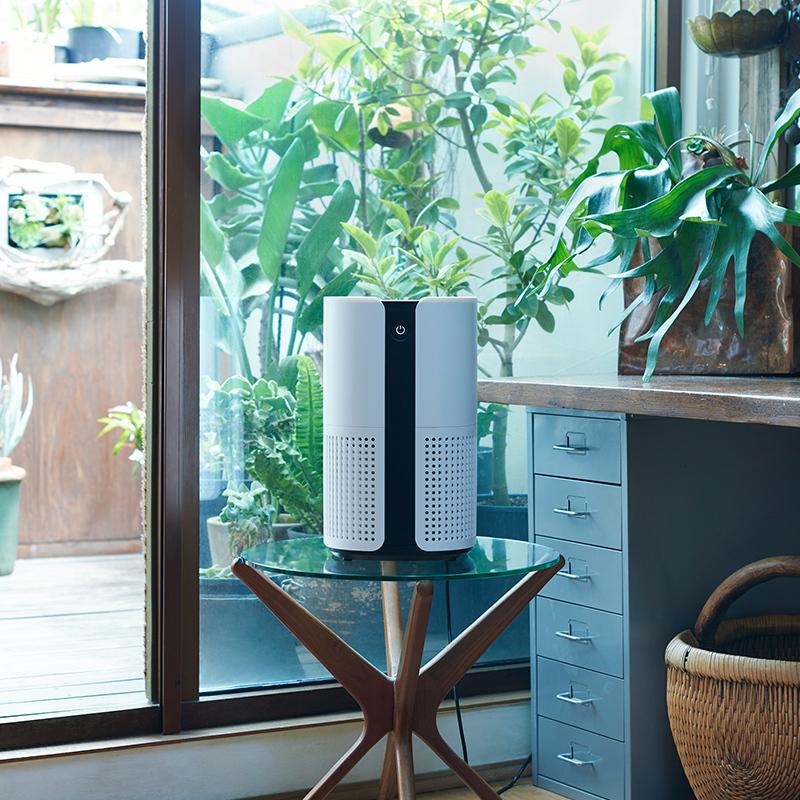 コンパクト&パワフル清浄、お部屋の空気を360度まるごとキレイに！duux