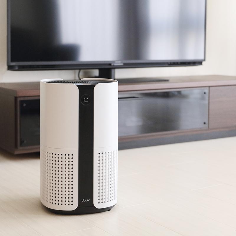 コンパクト&パワフル清浄、お部屋の空気を360度まるごとキレイに！duux