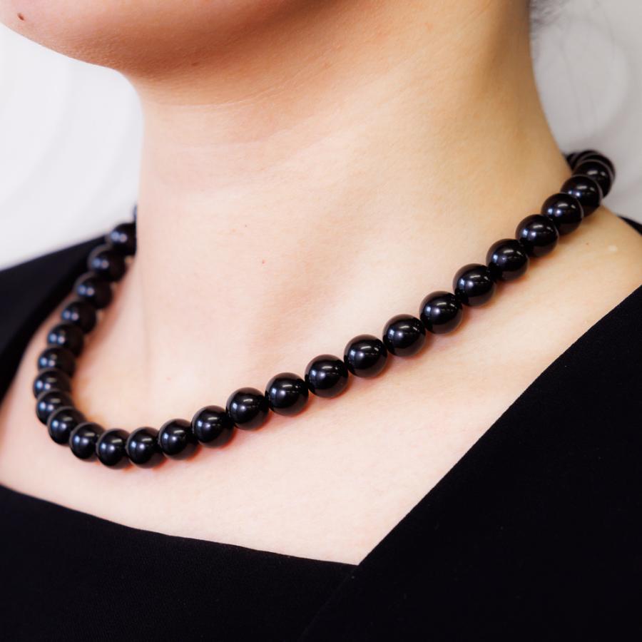 JJ 【黒鼈甲】丸玉ネックレス 黒甲 真黒 極上品 61g 新品108粒 JCCショップ限定セット】大丸松坂屋法人外商事業部 10mm珠漆黒ジェット