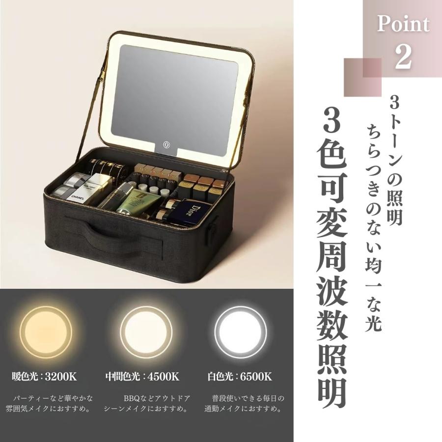 コスメボックス メイクボックス  鏡付き  上下分離 引き出し (LEDライト) 楽天市場】メイクボックス ライト付き メイクボックス 鏡付き