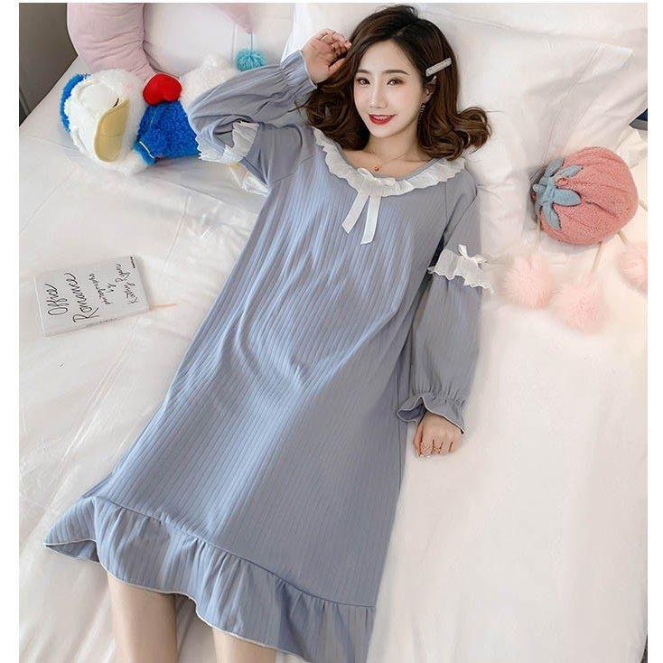 ルームウェア パジャマ 春秋 ワンピース ロング丈 ルームウェア レディース 女子 パジャマ 可愛い 部屋着 Vlmxog1urb ファッション Www Bugadestino Com