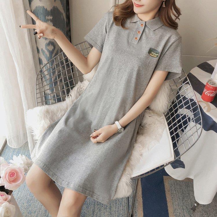 846円 色々な ポロワンピース レディース ワンピース 夏 ロングtシャツ ポロシャツ 女性 半袖tシャツ ショートワンピ カットソー