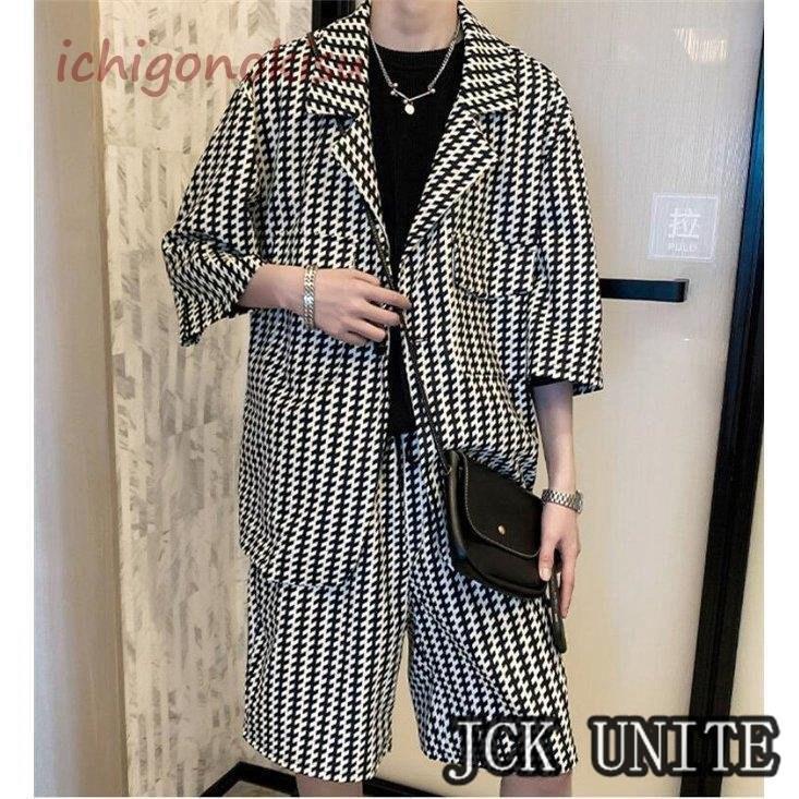 在庫僅少 テーラードジャケット メンズ サマージャケット 半袖 薄手 夏 2点セット ショートパンツ 半袖ジャケット テーラード ブレザー サイズ L Auto Didact Nl