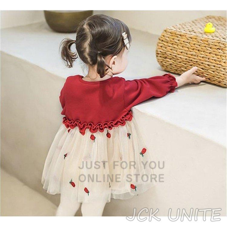 子供 ワンピース キッズ 女の子 韓国子供服 ベビー 赤ちゃん 可愛い レッド イエロー 上品 フォーマル 秋 春 冬 インナー 誕生日プレゼント Ju6044 Jck Unite 通販 Yahoo ショッピング