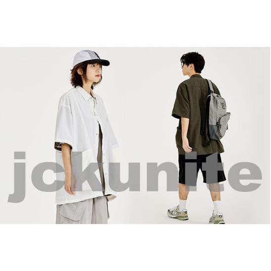 シャツ メンズ 五分袖 ゆったり 大きいサイズ アルファベット 開襟 カジュアル 2色選べる