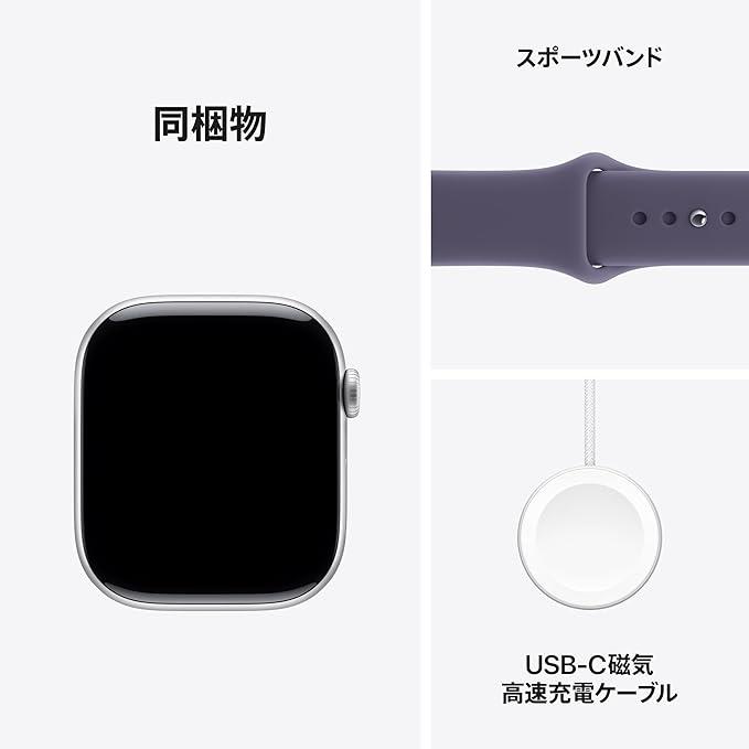 ★新品未開封 Apple Watch Series 11 GPSモデル 46mm MEVA4J/A A3333 シルバー・パープルフォグスポーツバンド M/Lの画像