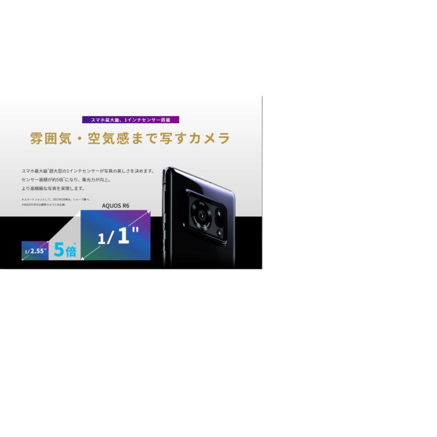 AQUOS - AQUOS R6  SIMフリー SH-M22 ブラック 新品未使用 フィルム付 AQUOS R ☆国内正規品SIMフリー SHARP R6 SH-M22 SIMフリー