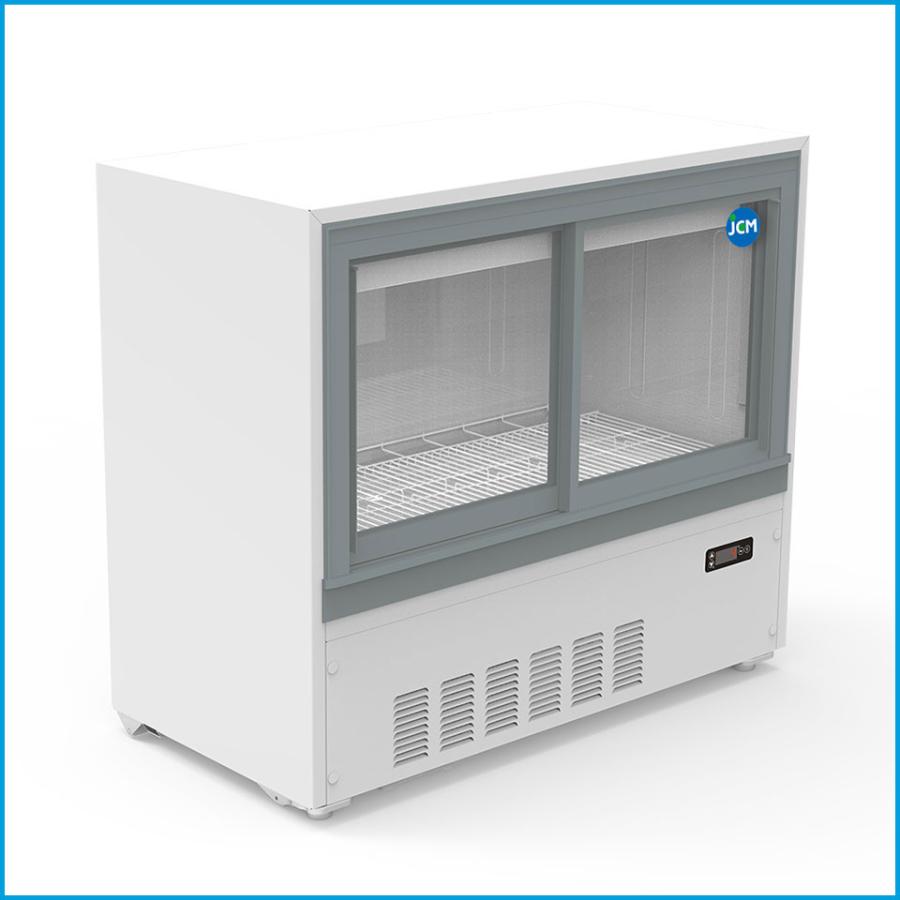 JCM　箱型冷蔵ショーケースJCMS-105B　冷蔵ショーケース　ショーケース　小型　スライド扉　箱型　冷蔵庫　キュービックタイプ