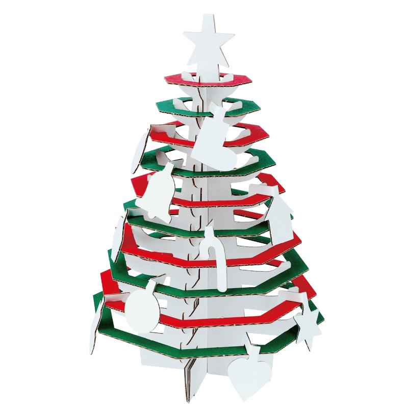 ダンボール 工作 キット 「 クリスマスツリー＆うさぎ 」hacomo（ ハコモ ） |  | 02