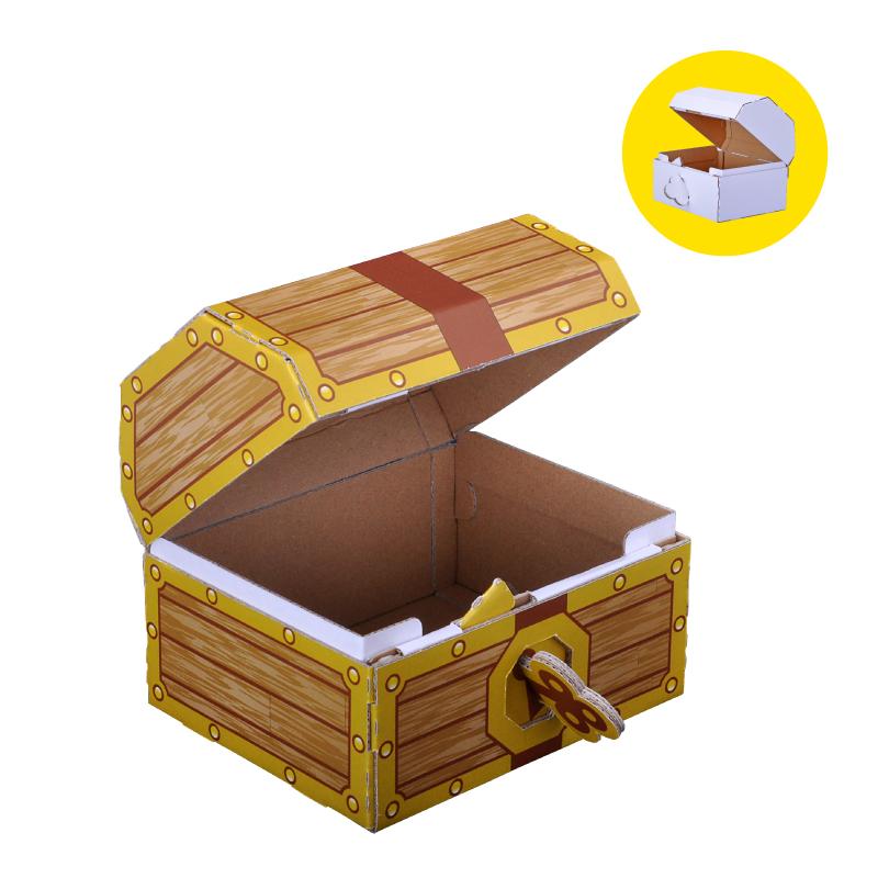 ダンボール 工作 キット「宝箱」　hacomo　工作の素  小学生　夏休み の 自由工作 に |  | 02