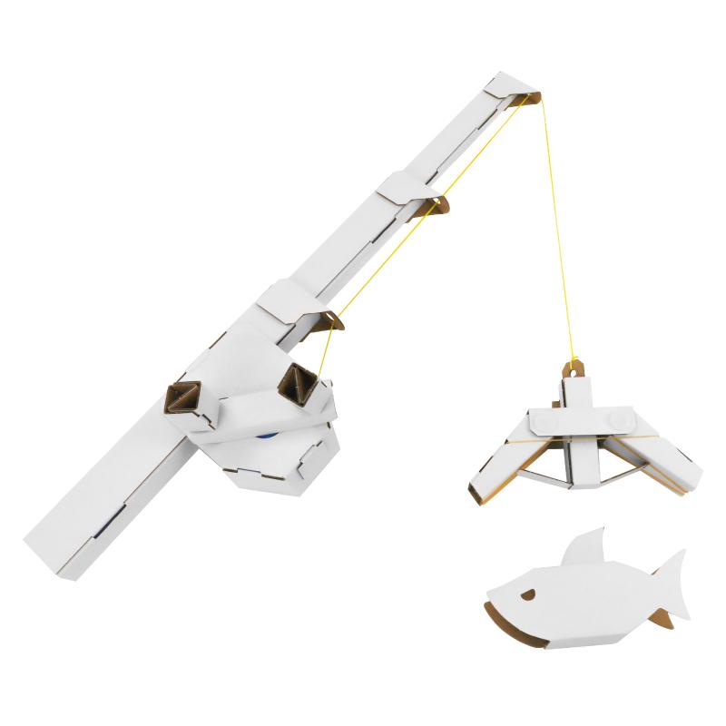 ダンボール 工作 キット 「釣りキャッチャー」　hacomo  ( ハコモ ) 　WOW 　小学生  夏休み の 自由工作 に |  | 03