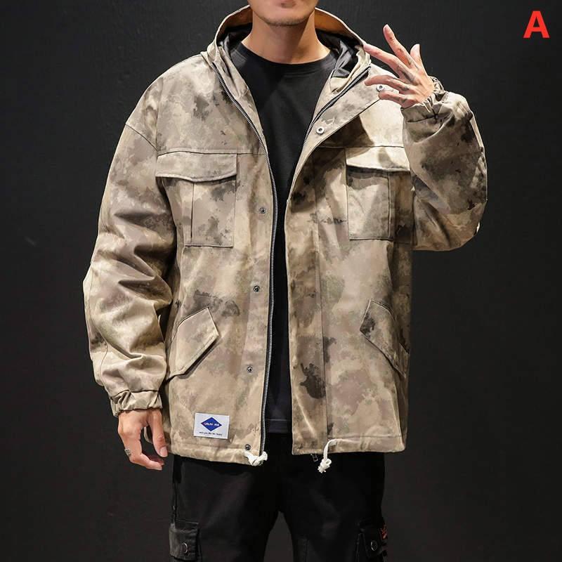 春秋 ワークジャケット メンズ ジャケット 長袖 ジップアップ ブルゾン ミリタリー ショート丈 迷彩 ジャンパー アウター カジュアルジャケット 新作入荷 新品
