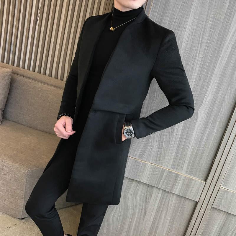 ラシャコート ノーカラー ジャケット メンズ ピーコート 秋冬 アウター スーツ チェスターコート スリム 細身 ラシャスーツ ビジネスジャケット ロングコート 1909nfy38 Jc良品店舗 通販 Yahoo ショッピング