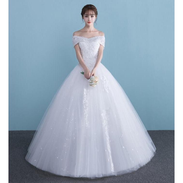 19年新品 編み上げ オフショルダーウエディングドレス 結婚式 二次会 イベント プリンセス 花嫁 カラードレス着痩せ 代30代40代 Aライン ホワイト Jc良品店舗 通販 Yahoo ショッピング