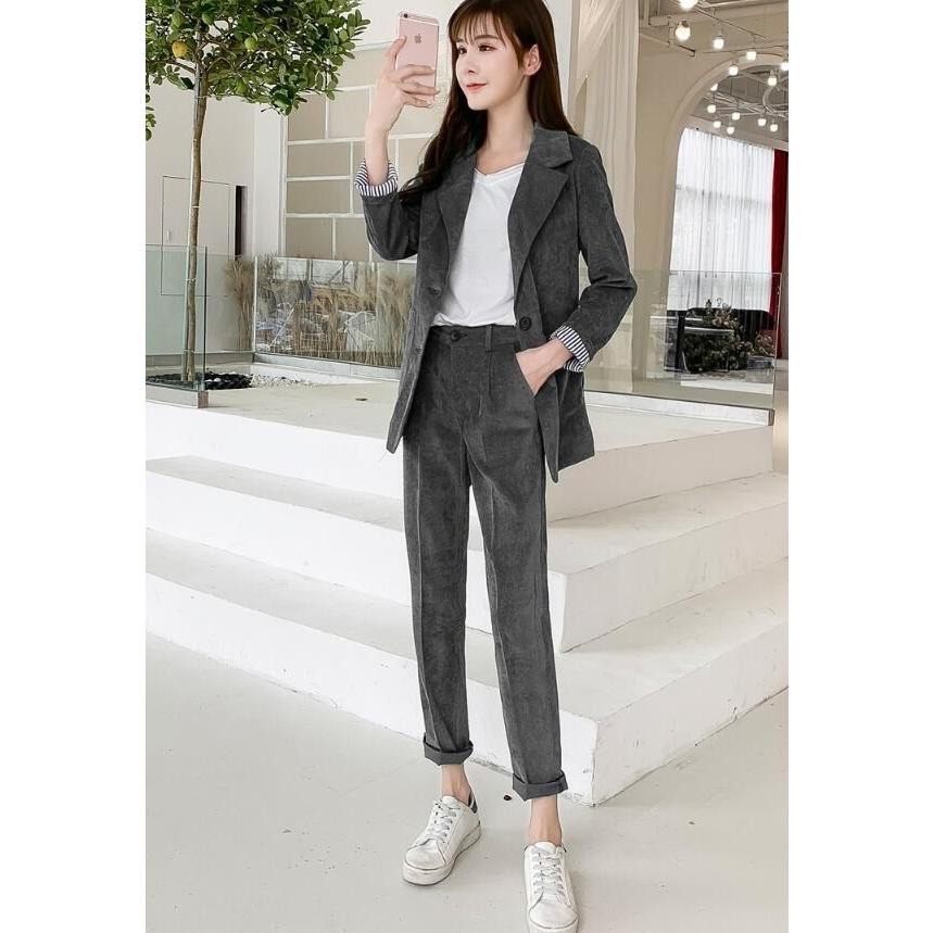 パンツスーツ おしゃれ レディース 代30代40代 春秋 2点セット テーラードジャケット 九分丈パンツ オフィス 卒業式 ビジネス 学生 ゆったり Jc良品店舗 通販 Yahoo ショッピング