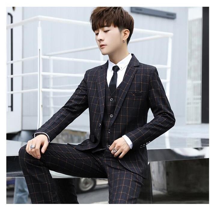 楽天カード分割 3点セット 秋春 チェック柄スーツ 3カラー ジャケット パンツ ベスト 大きいサイズ フォーマルスーツ 紳士用ビジネススリム結婚式ol通勤代30代40代 細身 完売 Www Angkaalam Com