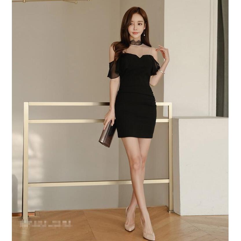 黒 ミニ丈ワンピース 女らしい タイトワンピース フォーマル パーティードレス キャバドレス 結婚式 二次会 Ol通勤 セクシー 半袖立ち襟ワンピース Jc良品店舗 通販 Yahoo ショッピング