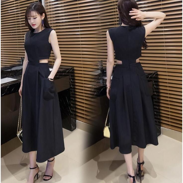 お呼ばれ ノースリーブワンピース 黒 着痩せ レディース タイトワンピース ナイトドレス ロング丈 体型カバー 結婚式 二次会 春夏 セクシー 代30代40代 Jc良品店舗 通販 Yahoo ショッピング