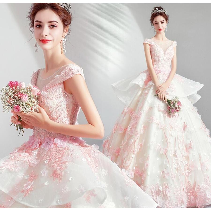 お1人様1点限り 高品質 花嫁 ノースリーブ ウエディングドレス ベール プリンセス 花刺繍飾り カラードレス バックレス 結婚式 二次会 編み上げ 着痩せ 代30代40代 オープニング大放出セール Www Ladislexia Net