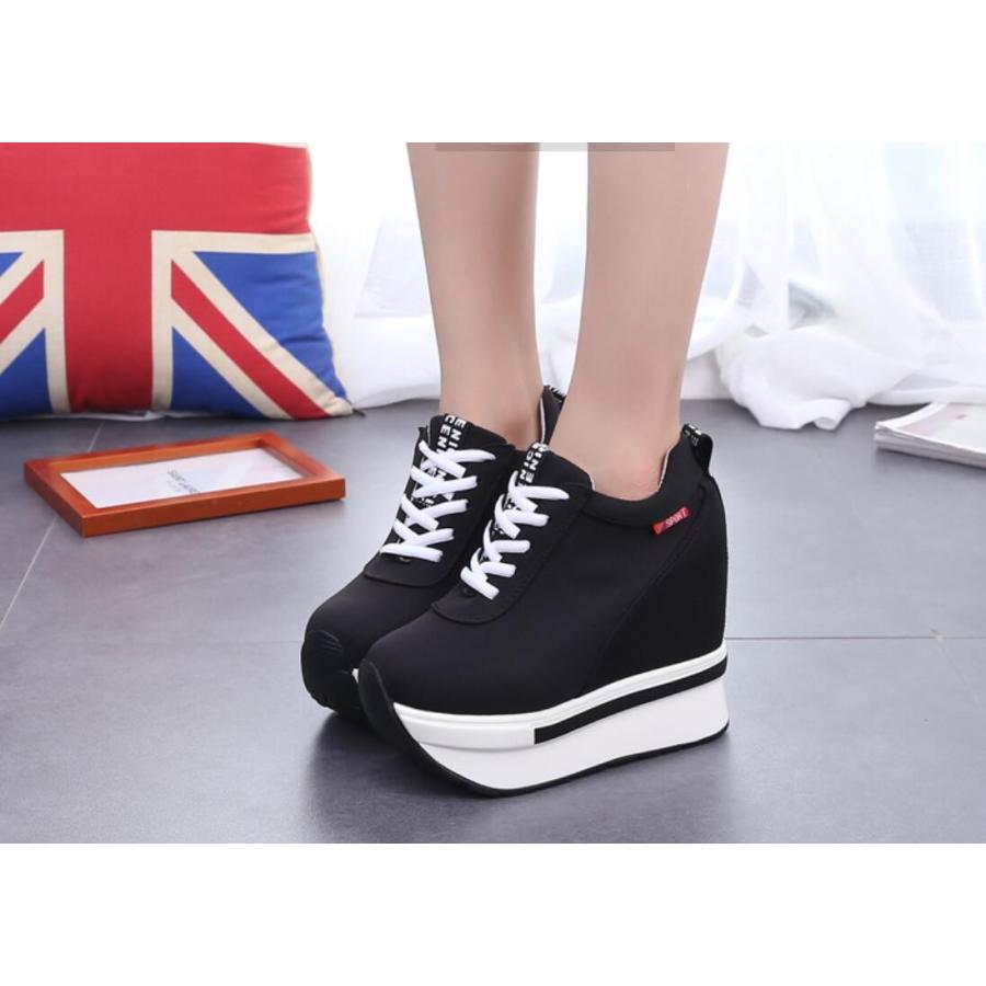 流行り スニーカー スポーツ 厚底 合成皮革 軽い レディース 靴 痛くない ウォーキングシューズ インヒール 春夏秋 約6cmヒール 履きやすい 美脚 代30代40代 Jc良品店舗 通販 Yahoo ショッピング