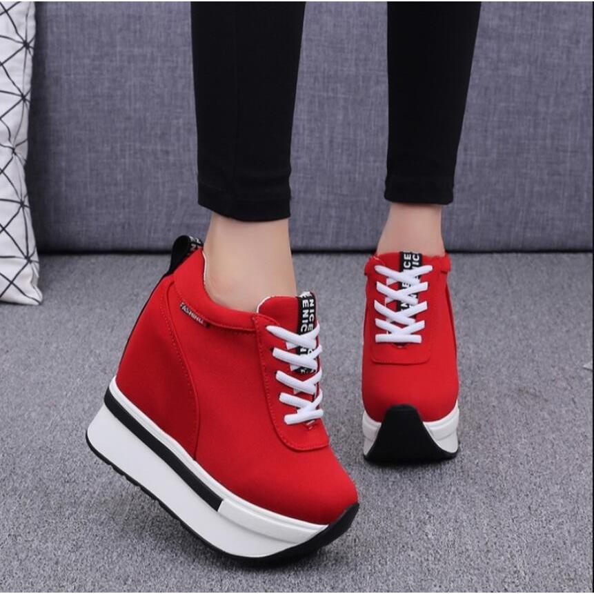 流行り スニーカー スポーツ 厚底 合成皮革 軽い レディース 靴 痛くない ウォーキングシューズ インヒール 春夏秋 約6cmヒール 履きやすい 美脚 代30代40代 Jc良品店舗 通販 Yahoo ショッピング
