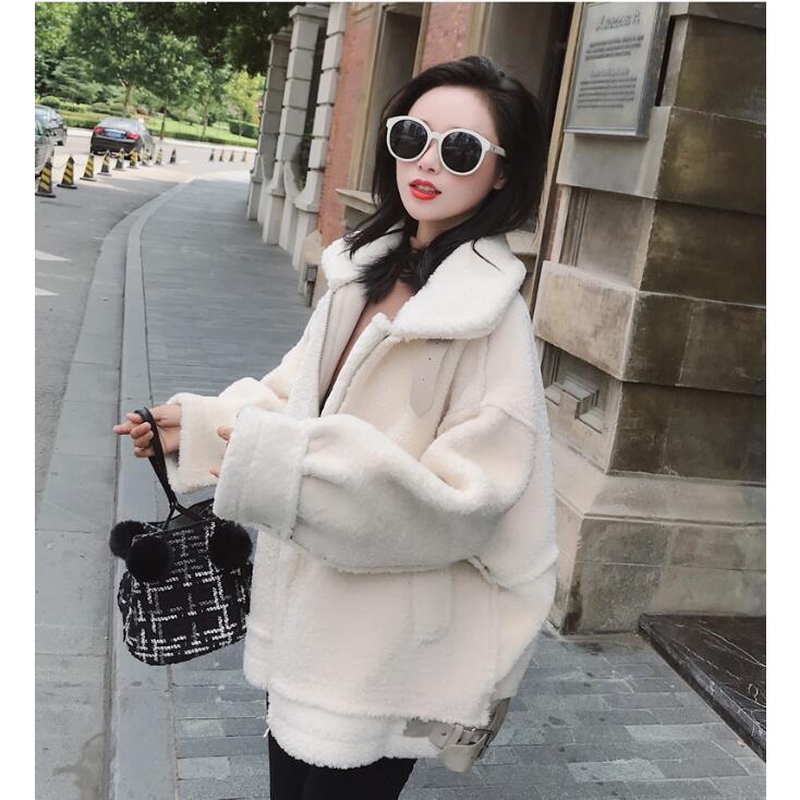 ムートンコート おしゃれ 2色 ショート丈 ゆったり 韓国風 レディース ムートン 長袖 秋冬 アウター 暖かい デート ジャケット 結婚式 披露宴 二次会 かわいい