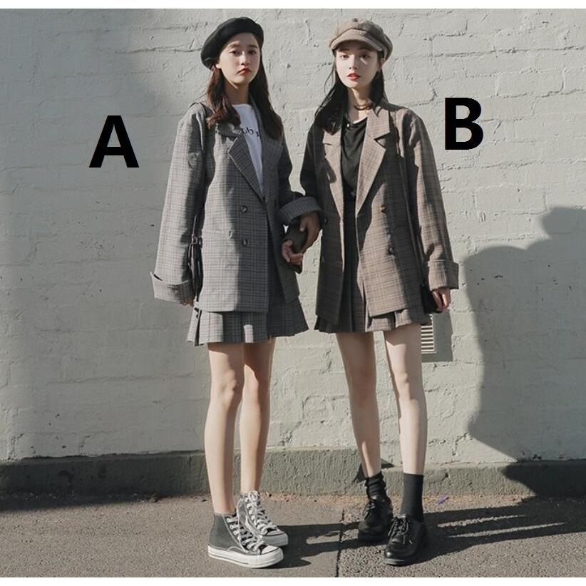 39 割引オレンジ系 Free Sizeベビーグッズも大集合 秋冬 韓国 ファッション レディース セットアップ 秋 チェック柄 16 パンツスーツ上下 スーツ フォーマル ドレスオレンジ系free Size thaar Net