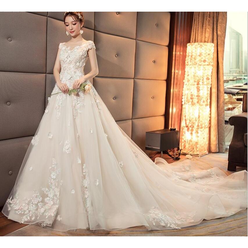 高品質 半袖レース 贅沢なウエディングドレストーレン パーティードレス レディース結婚式 演奏会 花嫁 代30代40代 花柄 フォーマル 白 超 可愛い Jc良品店舗 通販 Yahoo ショッピング