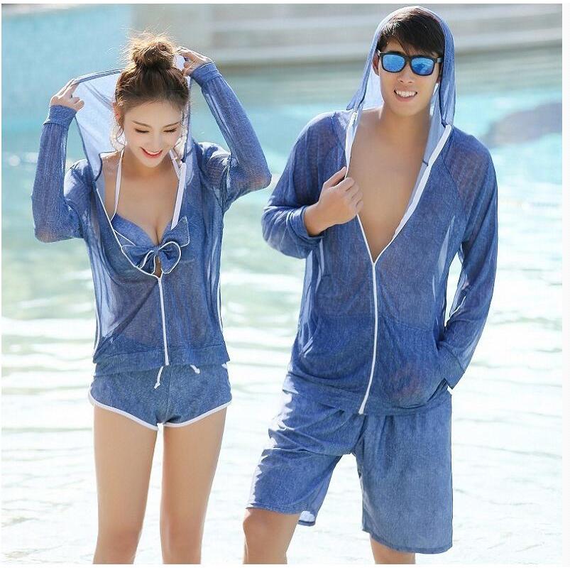 超目玉 恋人 カップル水着 レディース メンズショートパンツ ペアルック 水着6点セット ビキニ 夫婦 Bikini 温泉 新婚旅行 夏 着痩せ サーフパンツ Uvカット 青 新発 Zoetalentsolutions Com