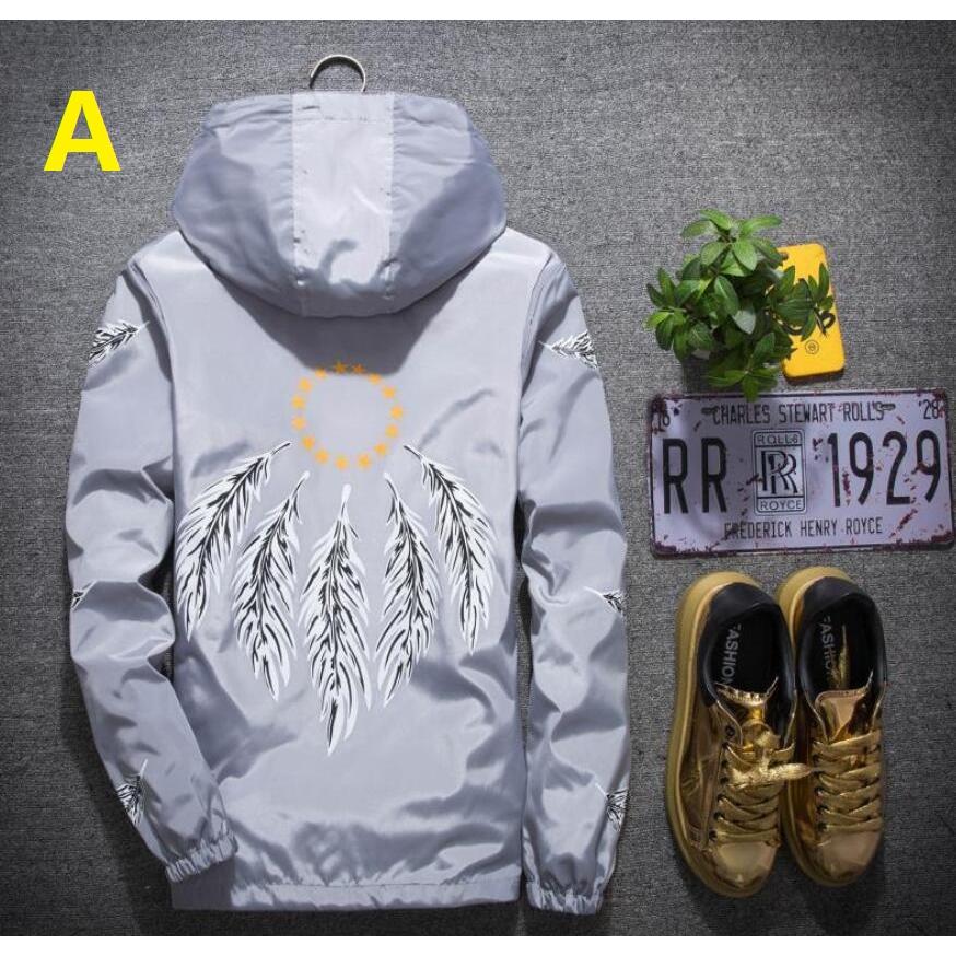 ライダースジャケット 5色 メンズ カッコイイ 青春 韓国風 プリント パーカー ジャージ 春秋冬 ジャケット ファスナー