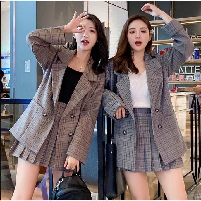 超人気 韓国風 レディース セットアップ 2点セット 秋冬 30代40代 フォーマル 卒業式 入学式 セレモニースーツ スーツ プリーツスカート 上下セット Suit 2色 Jc良品店舗 通販 Yahoo ショッピング