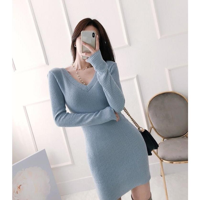 ニットワンピース セクシー 春秋冬 Vネック セーター レディース 長袖 ミニ丈 スリム パーティードレス 着痩せ Ol 通勤 二次会 普段着 代 30代40代 Jc良品店舗 通販 Yahoo ショッピング