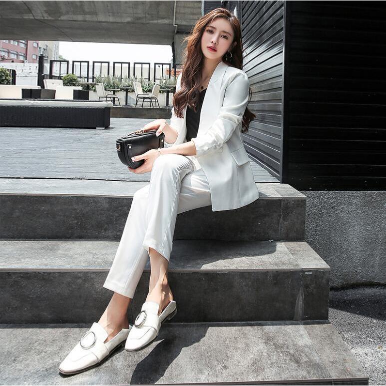 超人気 オシャレ レディース 白 黒 2点セット スキニーパンツ セール 春秋冬 フォーマル ジャケット スキニーパンツ ビジネス 仕事 通勤 大きいサイズ S Xl Jc良品店舗 通販 Yahoo ショッピング