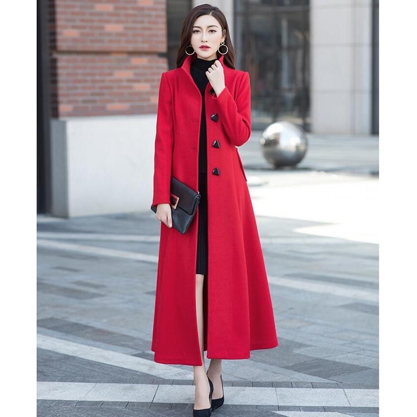 上品な 3色選択可 ラシャコート 暖かい レディース厚手 チェスターコート ロングアウター トレンチコート カジュアル 超ロングコート 綺麗な大人シルエット チェスターコート サイズ Xxl