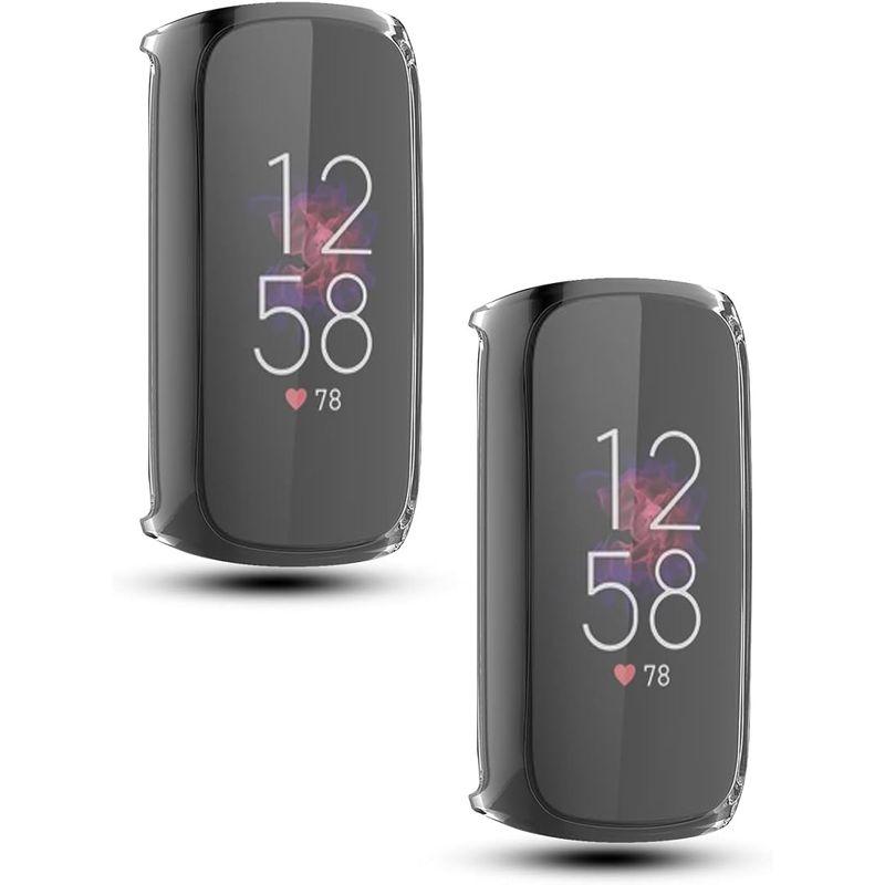 Seltureone 2セットFitbit Luxe 用 ケース TPU素材 保護カバー 全面保護 (クリア+クリア)｜jcserv｜03