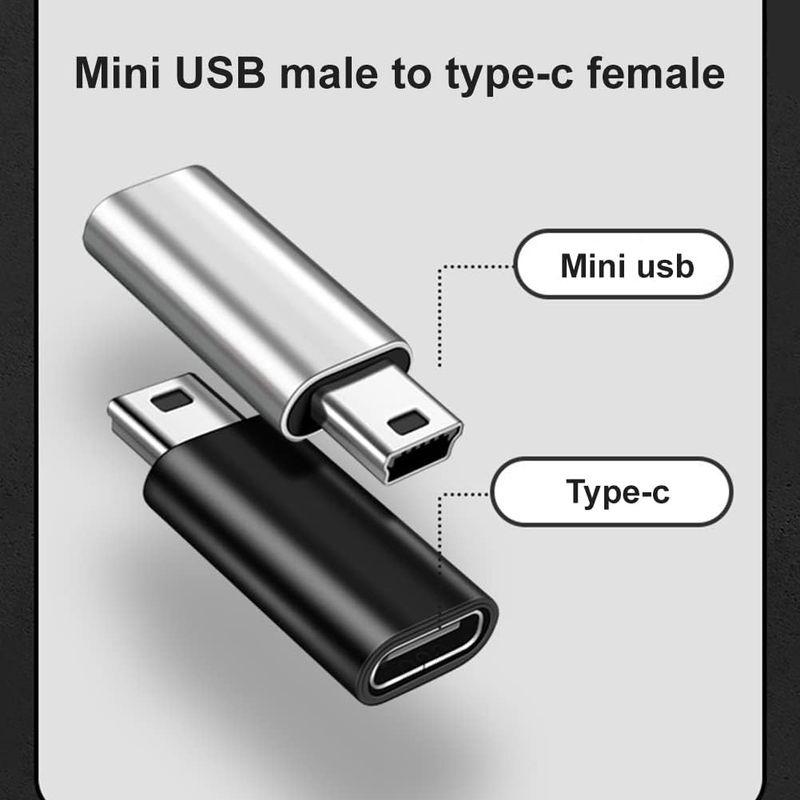 USB C to Mini USB アダプタ「二個入り」タイプC (メス) からMini USB (オス) への変換コネクタ USB Cアダ｜jcserv｜02
