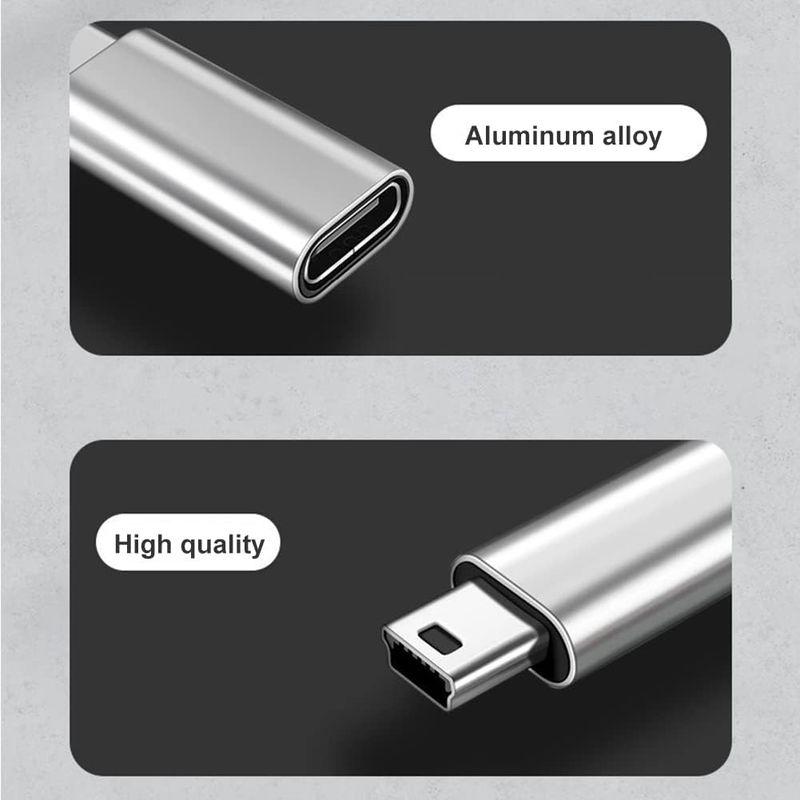 USB C to Mini USB アダプタ「二個入り」タイプC (メス) からMini USB (オス) への変換コネクタ USB Cアダ｜jcserv｜06