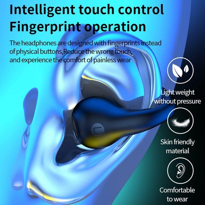 R15 Bluetooth 5.3ワイヤレスイヤホン Hi-Fiステレオ イヤーカフ クリップ型 耳に入れない ブルートゥースイヤフォン 片｜jcserv｜08